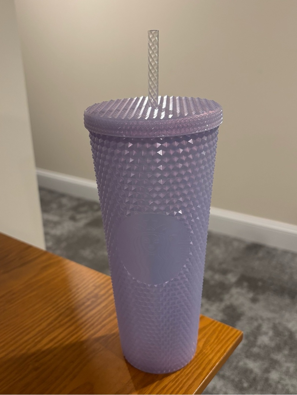 Starbucks Holiday 2021 Icy Lilac Studded 24 OZ Tumbler Cup W/Straw